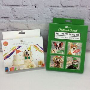 Talking Tables Dog Birthday Party Kit w/Toy & Christmas Festive Pet Photo Kit